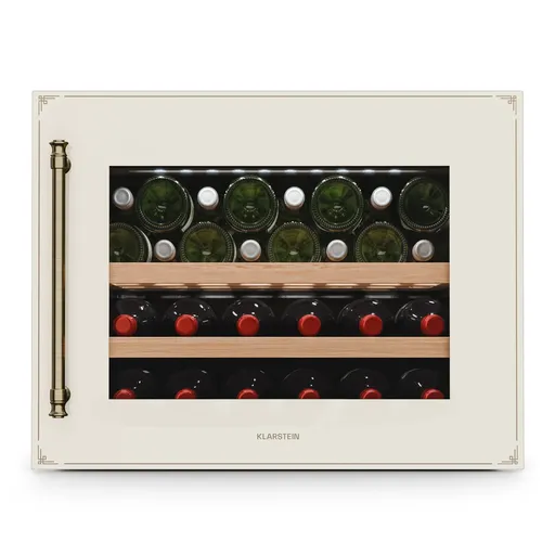 Klarstein Vinsider Victoria 28 vinotéka, 28 lahví, dotyková, UV ochrana, LED, tichá, 2 police