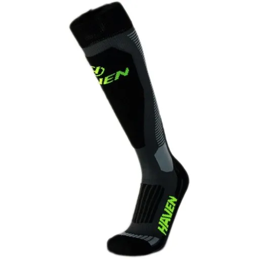 HAVEN SKI SILVER KID Zimní ponožky, černá, velikost
