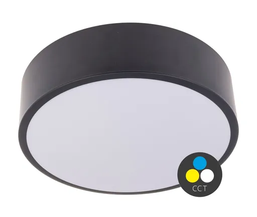 T-LED Černé LED stropní svítidlo kulaté 300mm 24W CCT 105440