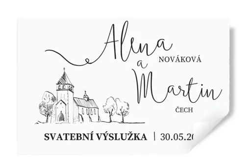 Personal nálepka na výslužku - Sketch Zvolte množství: od 20 do 40 ks