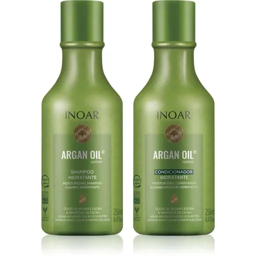 INOAR Argan Oil System sada pro hydrataci a lesk 2x250 ml
