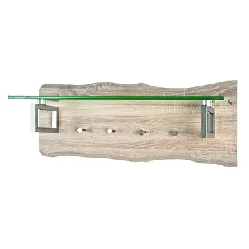 Nástěnný věšák Nolan, 75 cm, dub / nerez (HA00708)