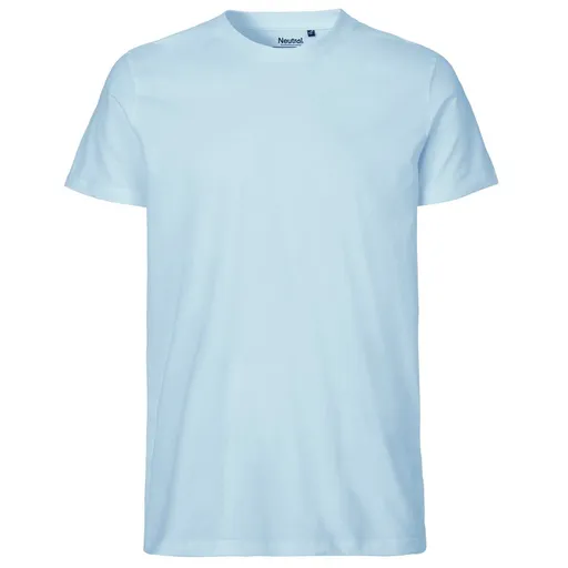 Neutral Pánské tričko Fit z organické Fairtrade bavlny - Světle modrá | XL