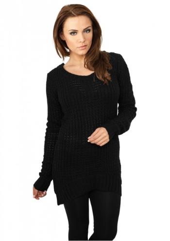 Urban Classics Ladies Long Wideneck Sweater black - 3XL