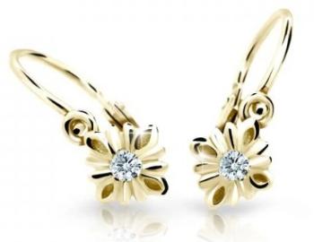 Cutie Jewellery Půvabné dětské náušnice ze žlutého zlata C2261-10-X-1 bílá