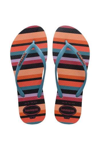 Žabky Havaianas SLIM PATCHWORK dámské, na plochém podpatku, 4148944.9659