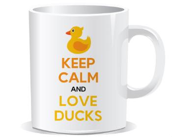 Hrnek Premium Keep calm and love ducks