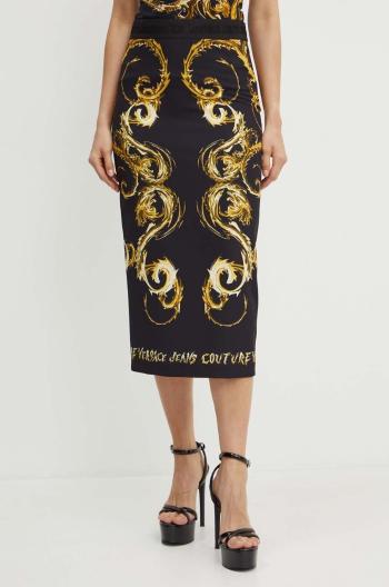 Sukně Versace Jeans Couture černá barva, midi, pouzdrová, 77HAE8P6 NS559