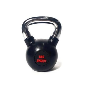 IRONLIFE Kettlebell pogumovaný 6 kg (8594177751565)