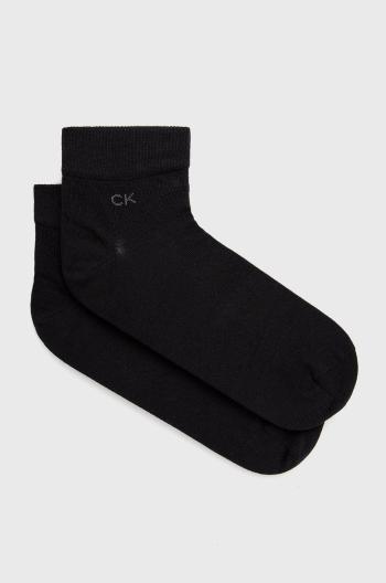 Ponožky Calvin Klein (2-pack) pánské, černá barva, 701218706