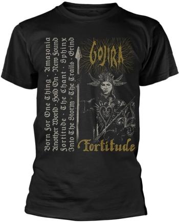 Gojira Tričko Fortitude Tracklist Unisex Black XL