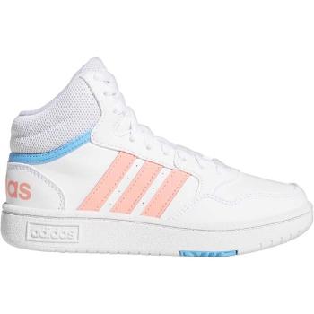 adidas HOOPS 3.0 MID K Dětské kotníkové tenisky, bílá, velikost 38 2/3