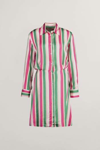 ŠATY GANT STRIPED WAIST SHIRT DRESS DUSTY GREEN