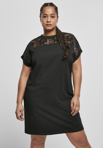 Urban Classics Ladies Lace Tee Dress black - M