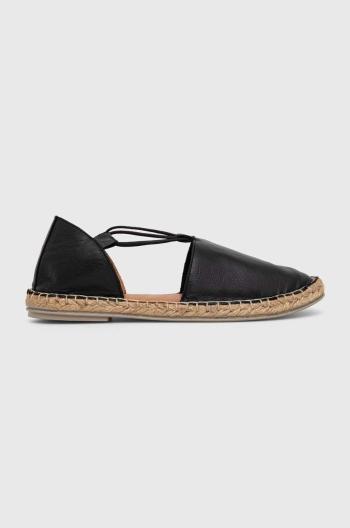 Kožené espadrilky Answear Lab černá barva