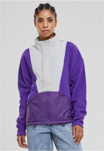 Urban Classics Ladies Polarfleece Track Jacket realviolet/lightasphalt