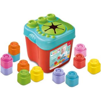 CLEMENTONI CLEMMY BABY - SENSORY BUCKET WITH CUBES Kreativní set, mix, velikost