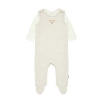 Steiff silver Romper set růžový