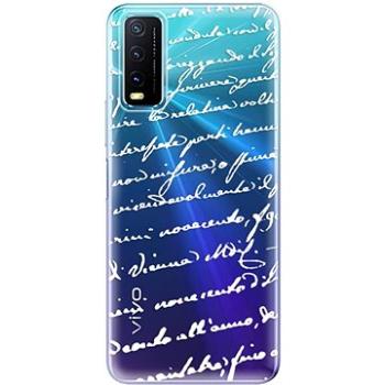 iSaprio Handwriting 01 - white pro Vivo Y20s (hawri01w-TPU3-vY20s)