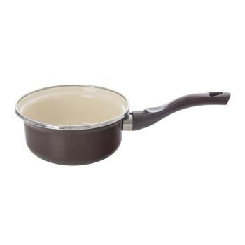 Orion Cratiță emailată cu margine maro, dia. 14 cm, diam. 14 cm