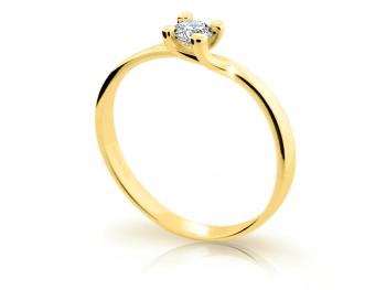 Cutie Jewellery Něžný prsten ze žlutého zlata se zirkonem Z6823-1855-10-X-1 52 mm