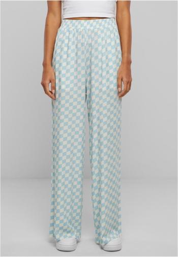 Urban Classics Ladies Viscose Resort Pants oceanbluecheck - L