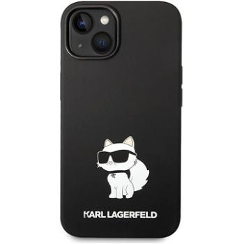 Karl Lagerfeld Liquid Silicone Choupette NFT Zadní Kryt pro iPhone 14 Plus Black (KLHCP14MSNCHBCK)