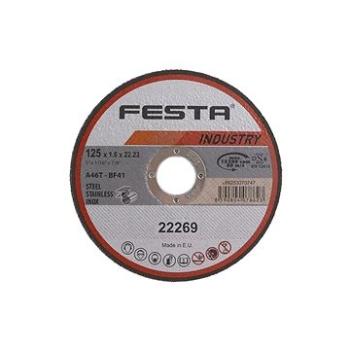 Kotouč řezný kov O 125 x 1,6 mm, FESTA INDUSTRY (22269)