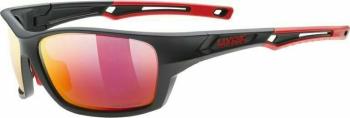 UVEX Sportstyle 232 Polarized Black Mat Red/Mirror Red Cyklistické brýle