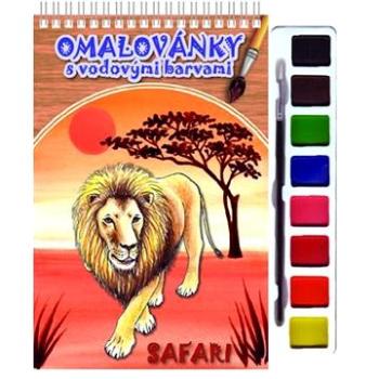 Omalovánky s vodovými barvami a štětcem Safari (8595038708742)