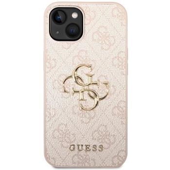 Guess PU 4G Metal Logo Zadní Kryt pro iPhone 14 Plus Pink (GUHCP14M4GMGPI)