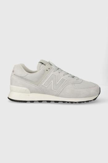 Semišové sneakers boty New Balance 574 šedá barva, U574PWG