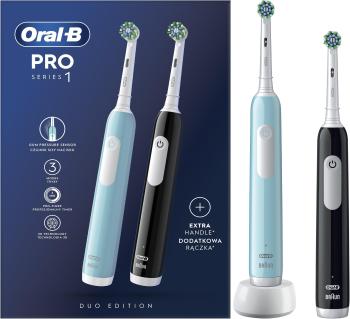 Elektromos fogkefe Oral-B Pro Series 1 kék és fekete, Braun dizájn