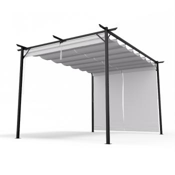 Blumfeldt Pantheon Robust, pergola, 3 x 4 m, s bočními roletami, práškově lakovaná ocel odolná vůči povětrnostním vlivům