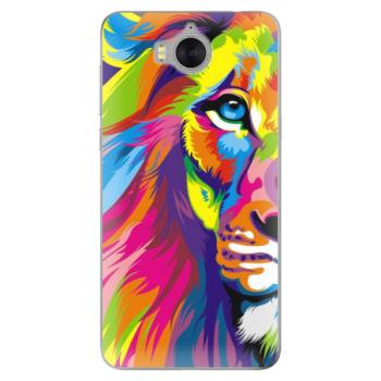 Odolné silikonové pouzdro iSaprio - Rainbow Lion - Huawei Y5 2017 / Y6 2017