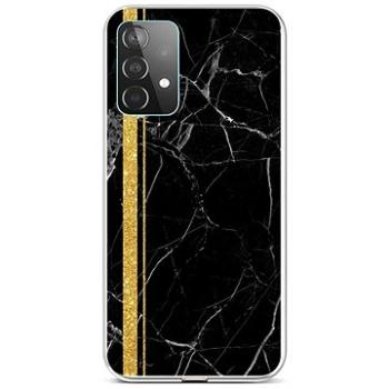 TopQ STYLE Samsung A52 silikon Mramor černo-zlatý 58585 (Sun-58585)