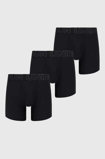 Boxerky Under Armour 3-pack pánské, černá barva