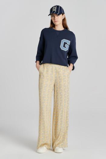 KALHOTY GANT REG WIDE G PATTERN PANTS DUSTY YELLOW