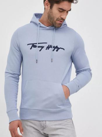 Tommy Hilfiger pánská světle modrá mikina Signature - XL (DY5)