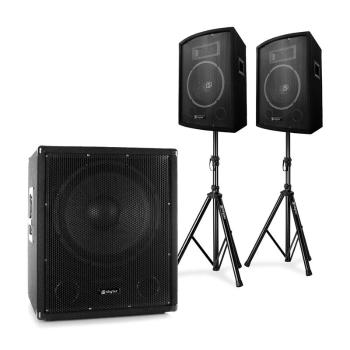 Electronic-Star 2.1 aktivní PA DJ set s Bi-Amp subwoofer párem 10" reproduktorů