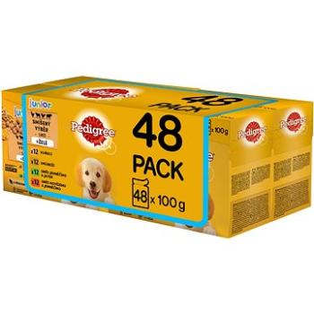 Pedigree kapsička pro štěňata masový výběr s rýží v želé 48 x 100g (5900951240089)