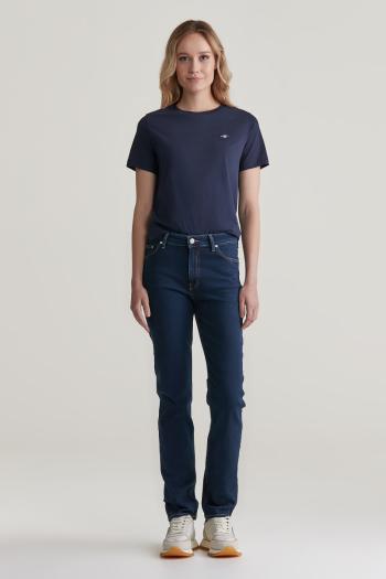 DŽÍNY GANT SLIM SUPER STRETCH JEANS DARK BLUE BROKEN IN