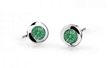 Cutie Jewellery Dětské náušnice z bílého zlata C1537-30-X-2 zelená