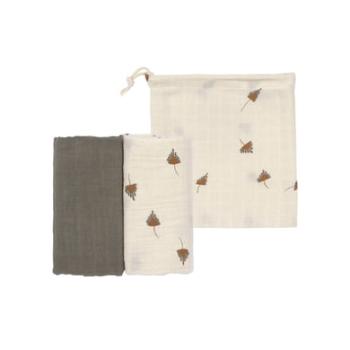 LÄSSIG Gázové utěrky M 2-pack taupe 60 x 60 cm