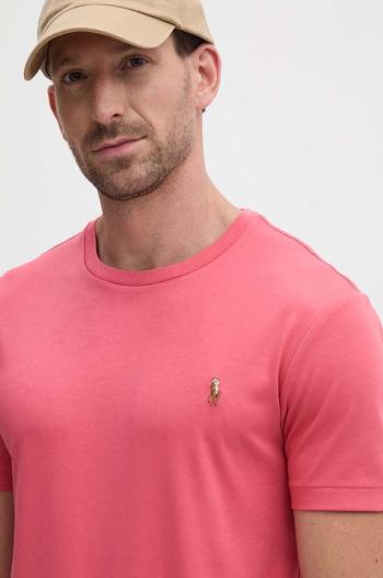 Bavlněné tričko Polo Ralph Lauren červená barva, 710740727