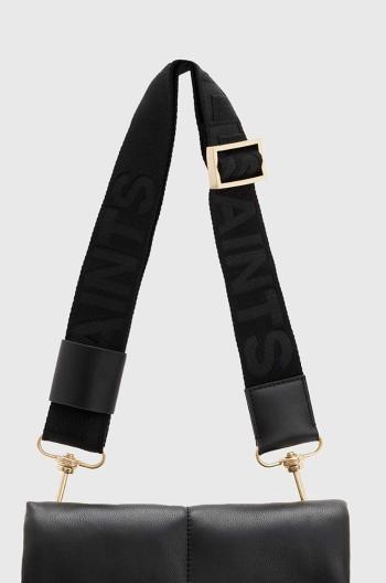 Kožená kabelka AllSaints EZRA QUILT CROSSBODY černá barva, W305XB