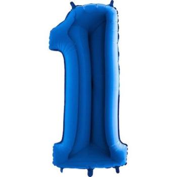 Balón foliový číslice MODRÁ - BLUE 115 cm - 1 - Flexmetal