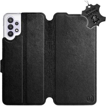 Kožené flip pouzdro Samsung Galaxy A32 5G - Černé - Black Leather (5903516615254)