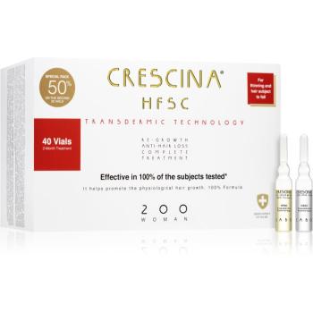 Crescina Transdermic 200 Re-Growth and Anti-Hair Loss péče pro podporu růstu a proti vypadávání vlasů pro ženy 40x3,5 ml