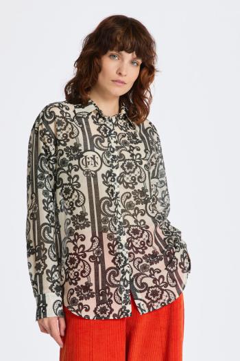 KOŠILE GANT REL LACE PRINT COT SILK SHIRT LINEN